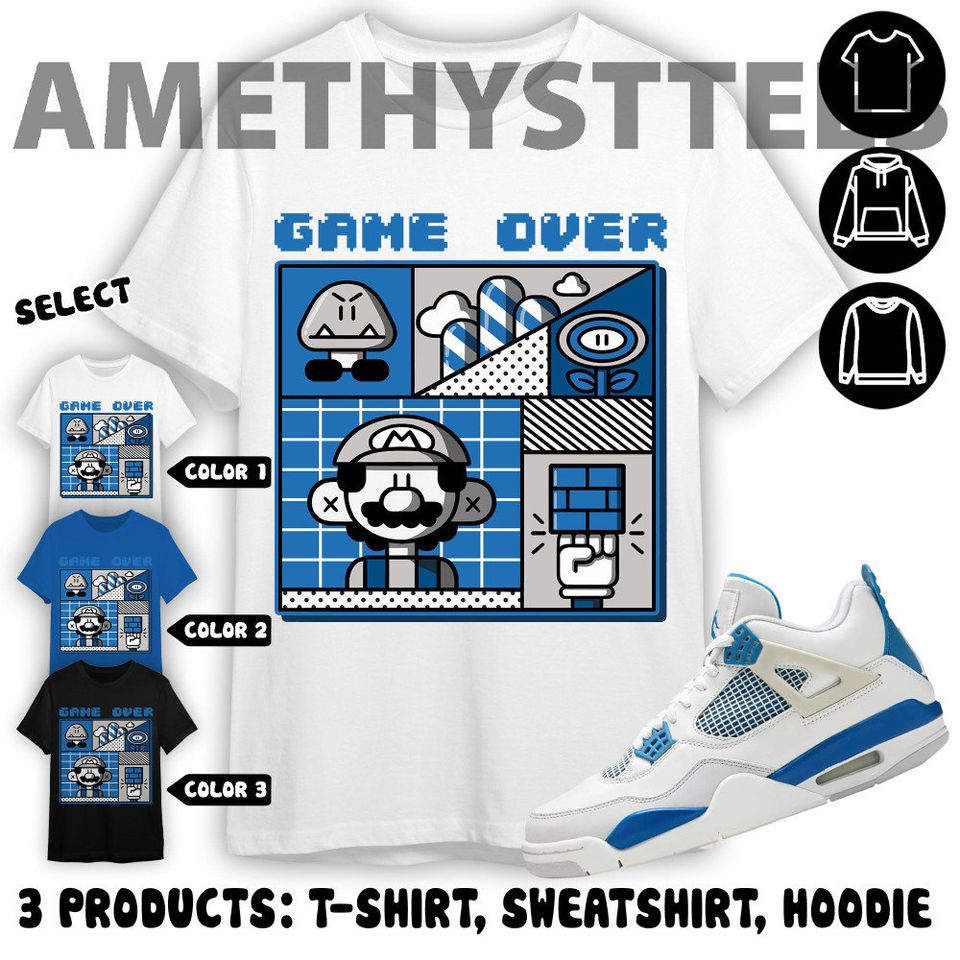 AJ 4 Industrial Blue Unisex Shirt, Cartoon Bros, Shirt To Match Sneaker Color Royal