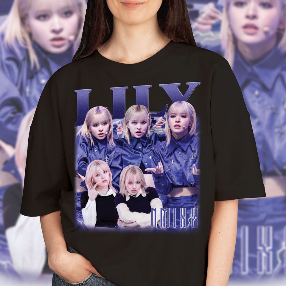 Nmixx Lily Retro 90s Bootleg T-shirt - Kpop Retro Tee - Kpop Gift for her or him - Kpop Merch - Nmixx Lily Shirt