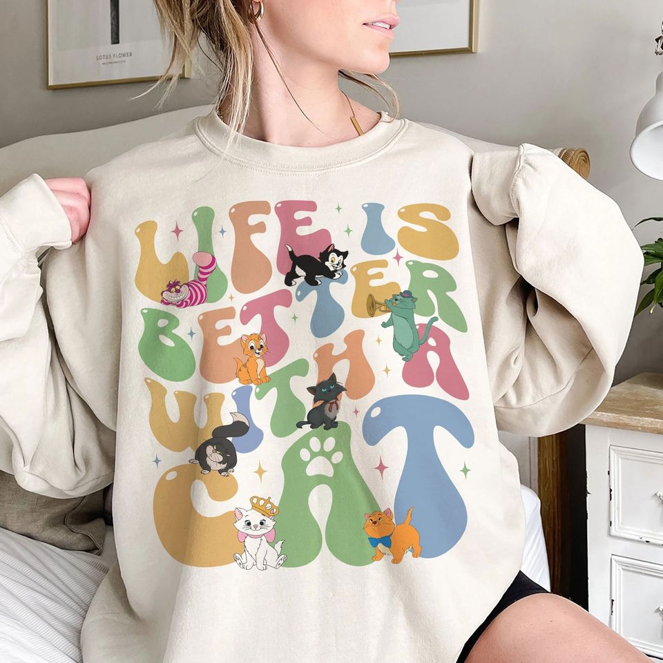 Life Is Better With A Cat Shirt, Disneyland Cats Shirt, Disneyland Cat Lovers Shirt