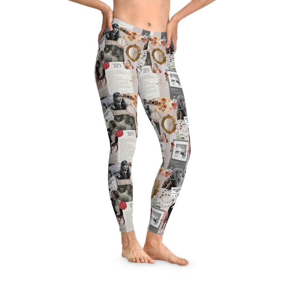 Taylor The Tortured Poets Department Stretchy Leggings (AOP)