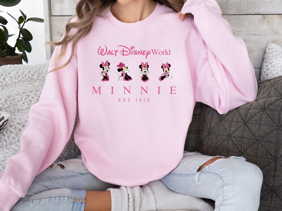 Walt Disney World Sweatshirt, Minnie Mouse Sweatshirt, Disney Character Sweatshirt