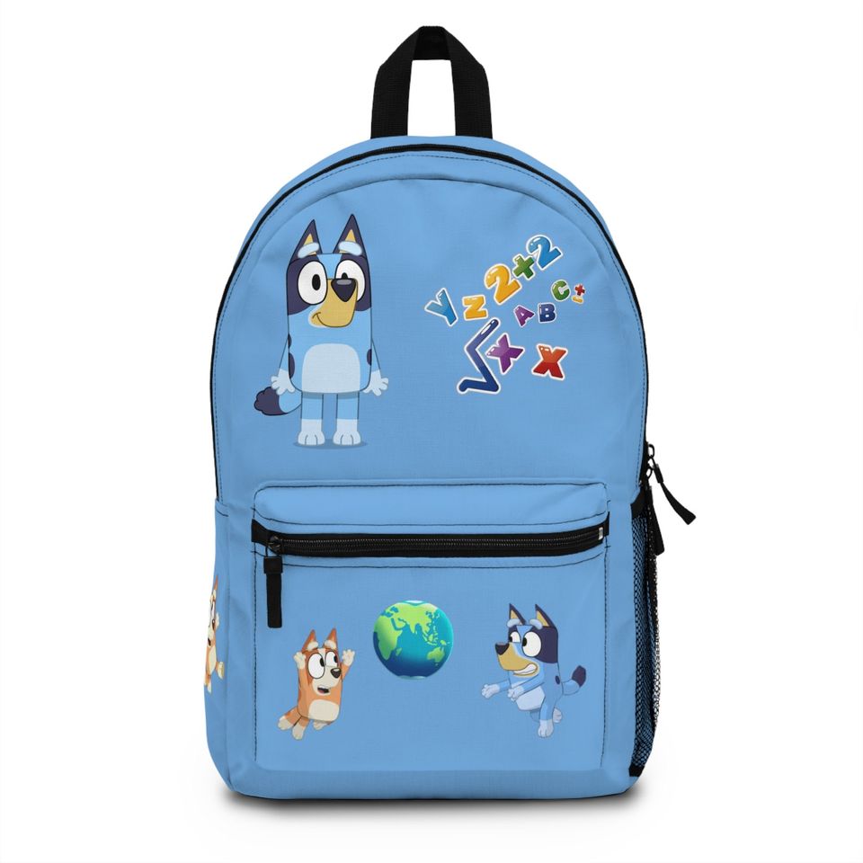 BlueyDad and Bingo Backpack, Children's Book Bag, Cartoon Character Bag, Preschool Backpack, Kids Gift Idea