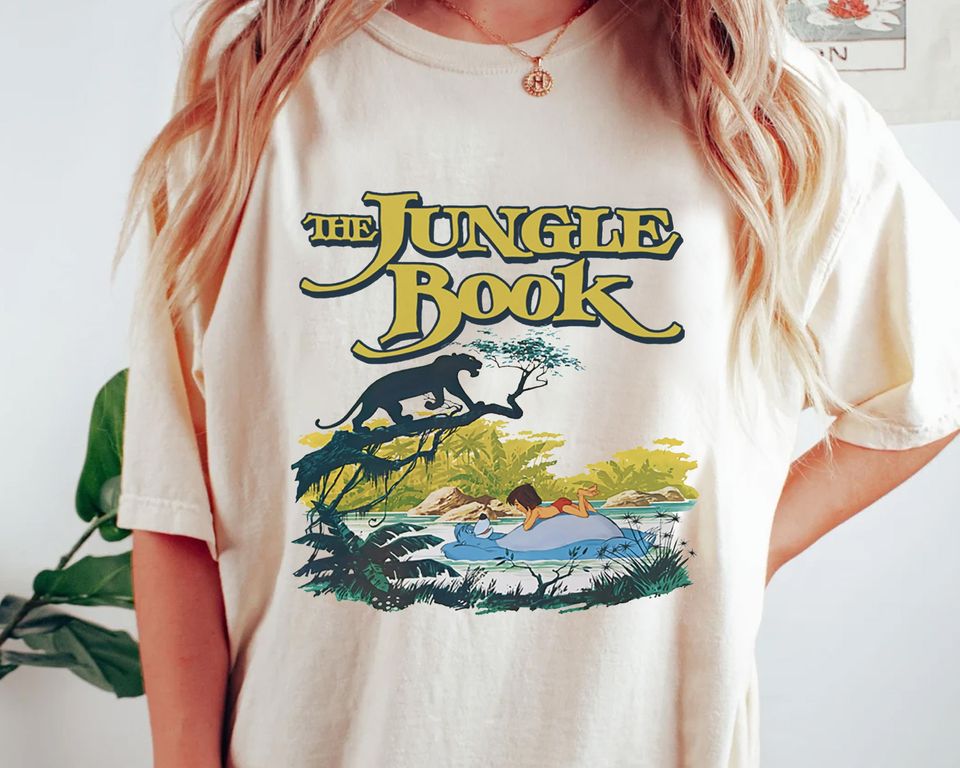 Disney The Jungle Book Mowgli Baloo Bagheera Comic Retro Shirt, Magic Kingdom Unisex T-shirt