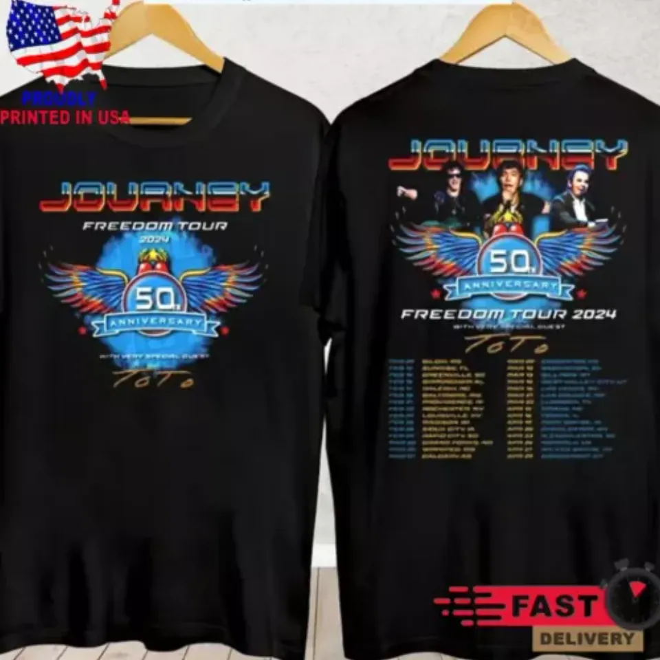 New Rare Journey 2024 Tour Freedom Gift For Fans Men T-Shirt
