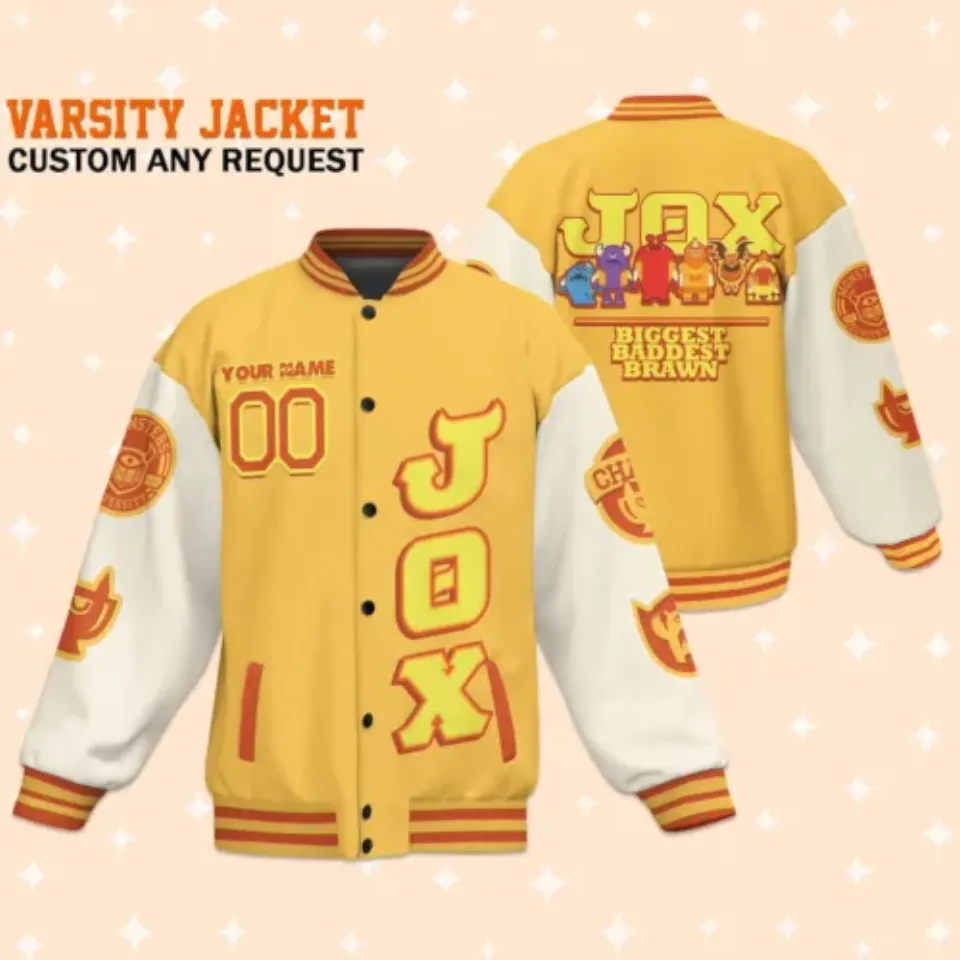 Custom Monster University Jox Uniform Baseball Jacket, Adult Varsity Jacket