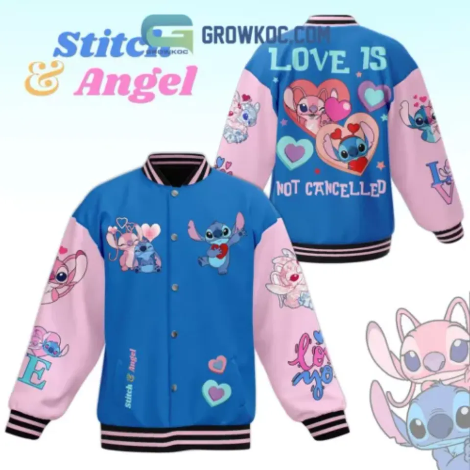 Custom Stitch And Angel Valentine’s Day Baseball Jacket Adult Varsity Jacket