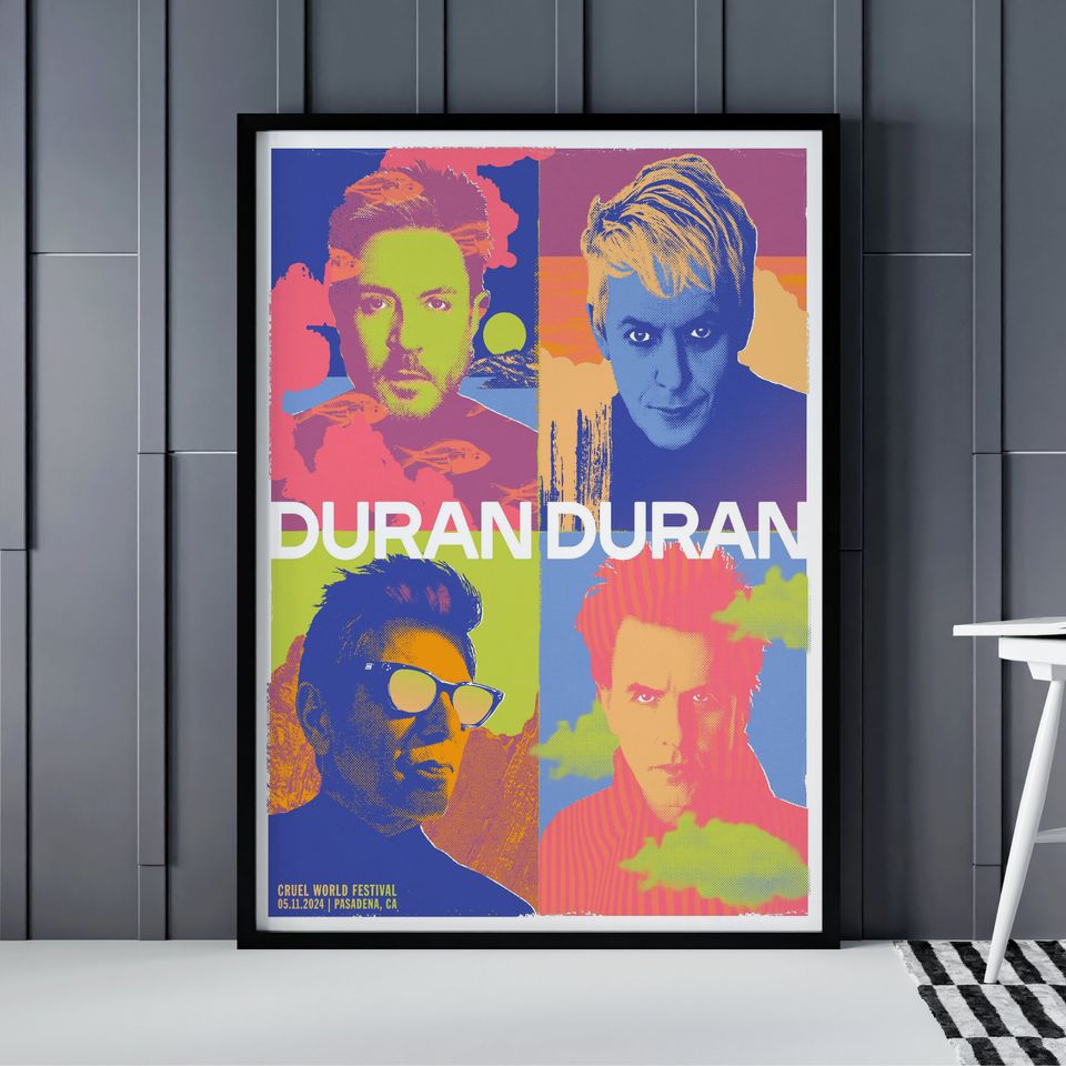 Duran Duran Gig Poster - Duran Duran Cruel World Festival Poster