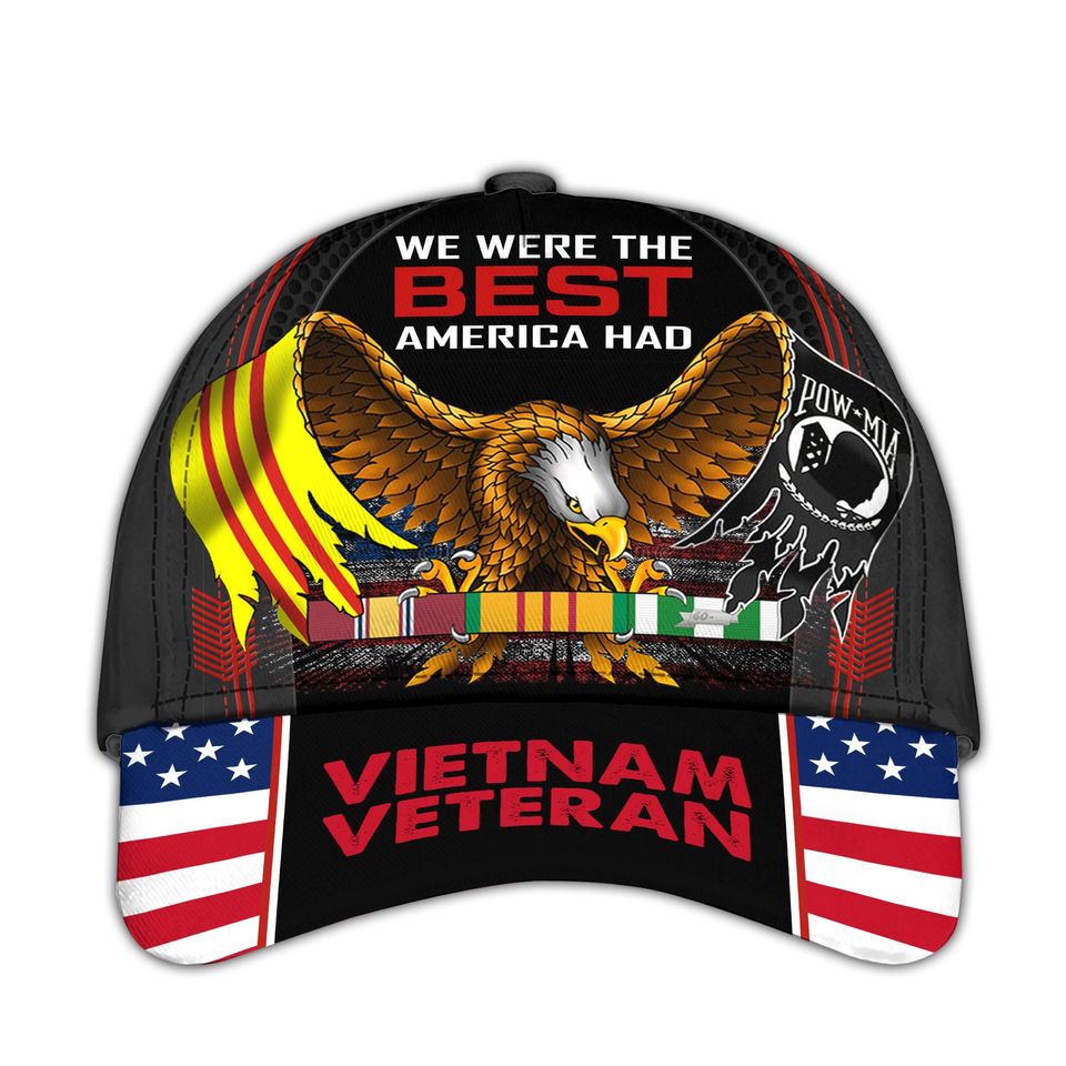 Eagle Crest Military Hats Vietnam Veteran Hats For Men Patriotic Caps For Men Proudly Serve Military Hat