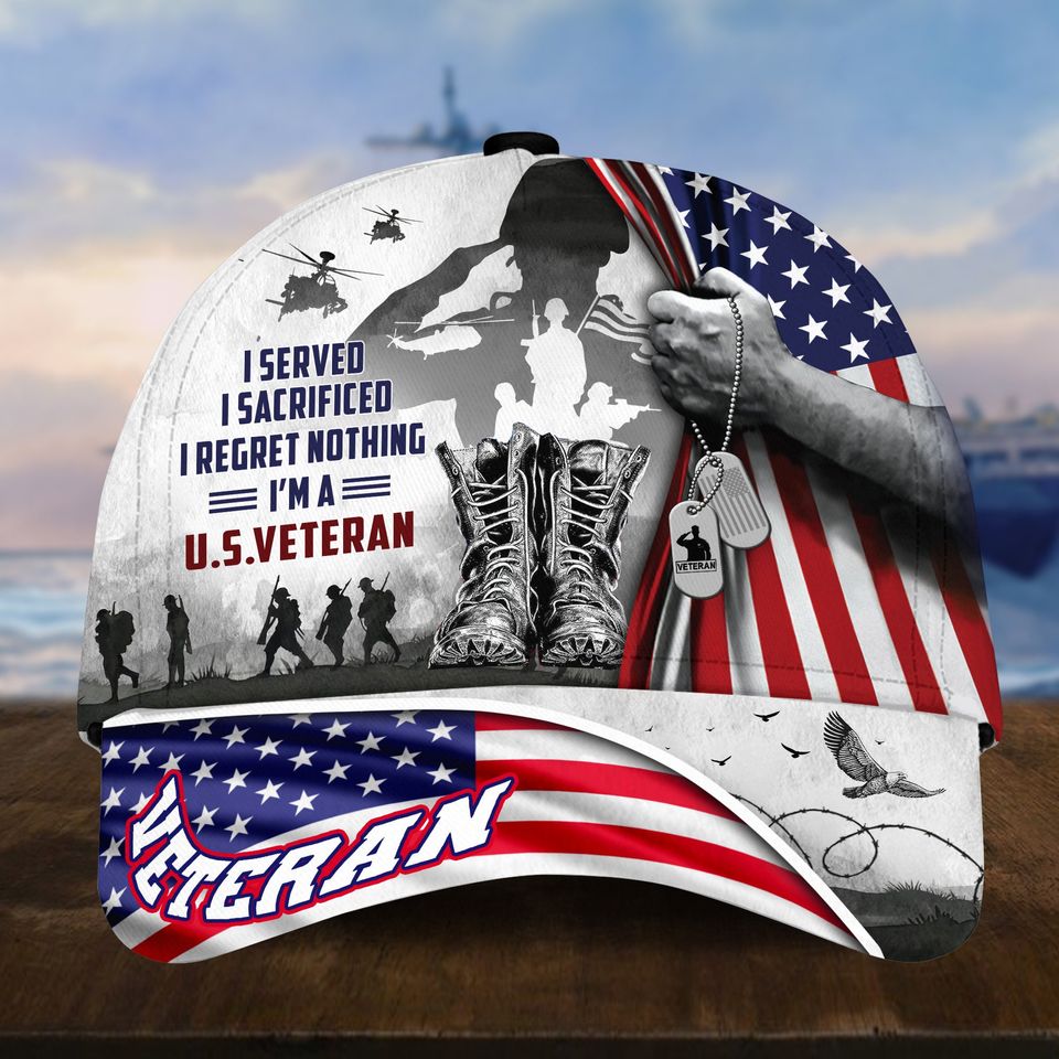 Military Caps For Men Veteran Baseball Caps US Veteran Hat Eagle Crest Military Hats Patriotic Baseball Cap