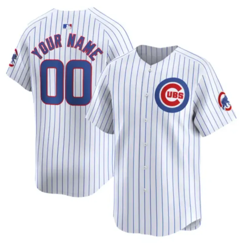 Personalized White Chicago Team Cubs 3D Print Jersey Team Baseball