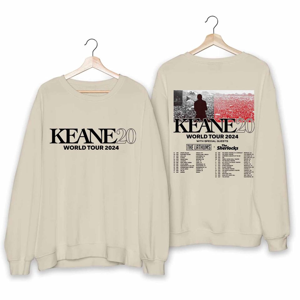 Keane World Tour 2024 Shirt, Keane Hopes and Fears 2024 Concert Sweatshirt