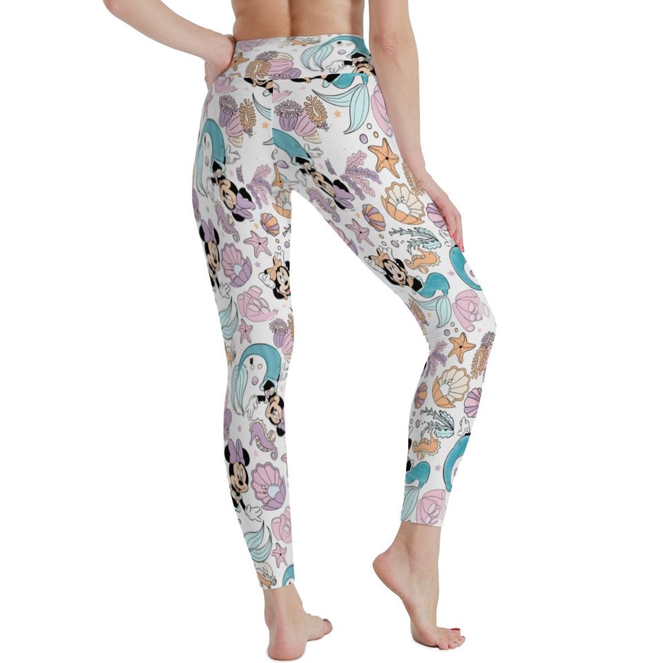 Minnie Mermaid Yoga Pants | Run Disney Stretchable Leggings
