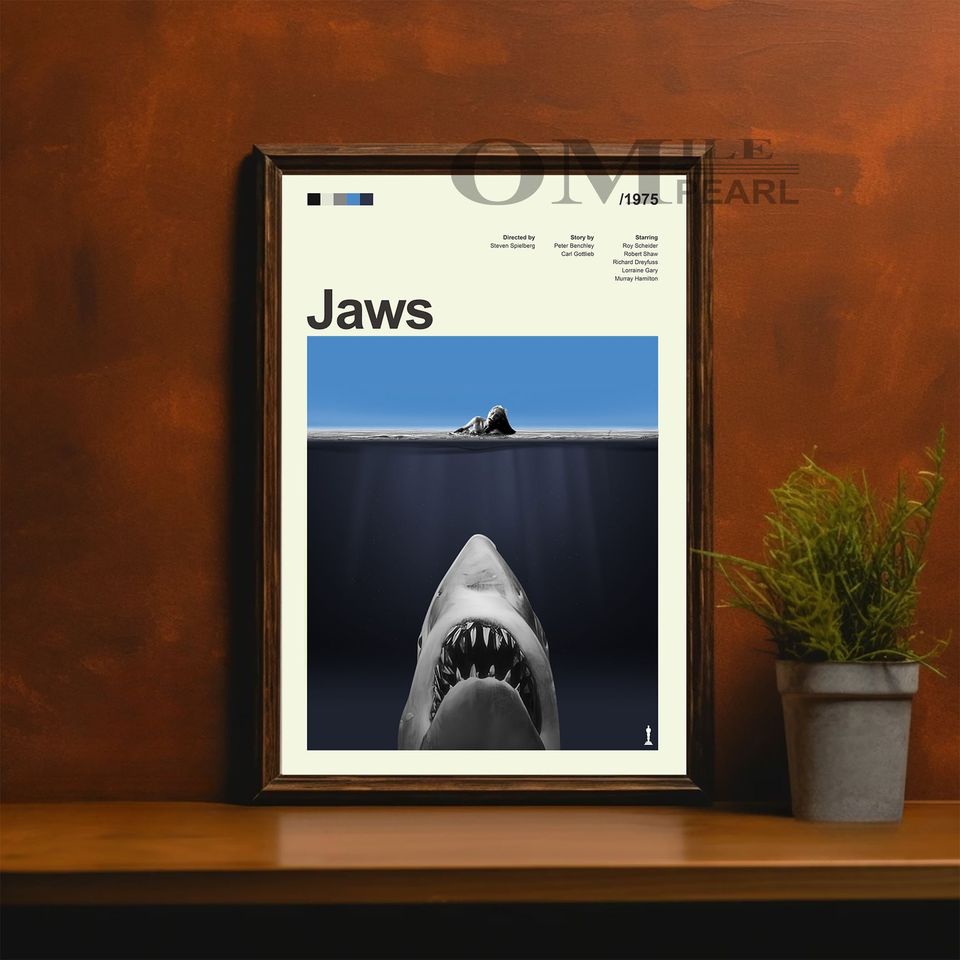 Jaws Movie Poster, Retro Movie Posters