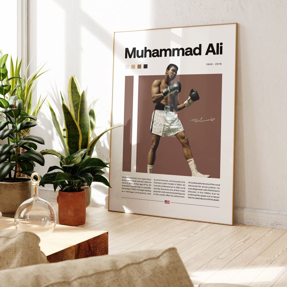 Mohammed Ali Poster, Boxing Poster, Sports Poster,  Motivational Poster, Sports Bedroom Posters