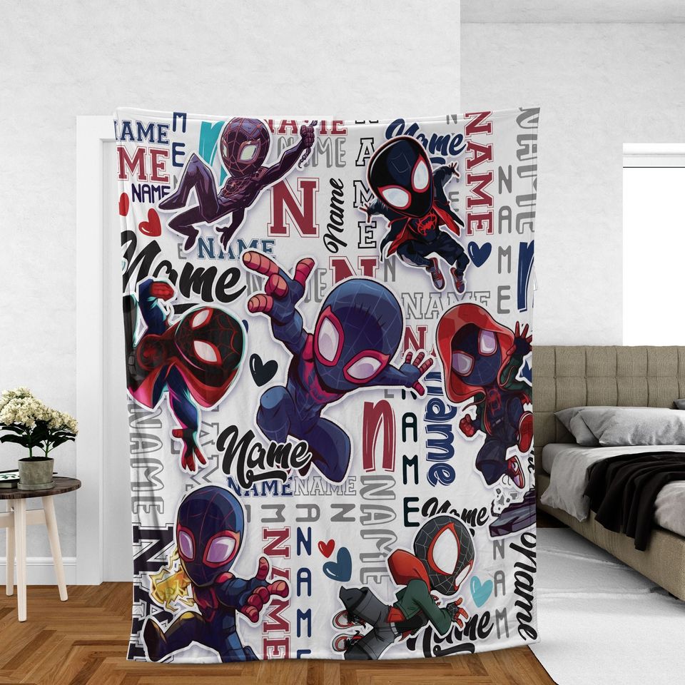Personalized Name Blanket, Spidey Amazing Friends Blanket comic
