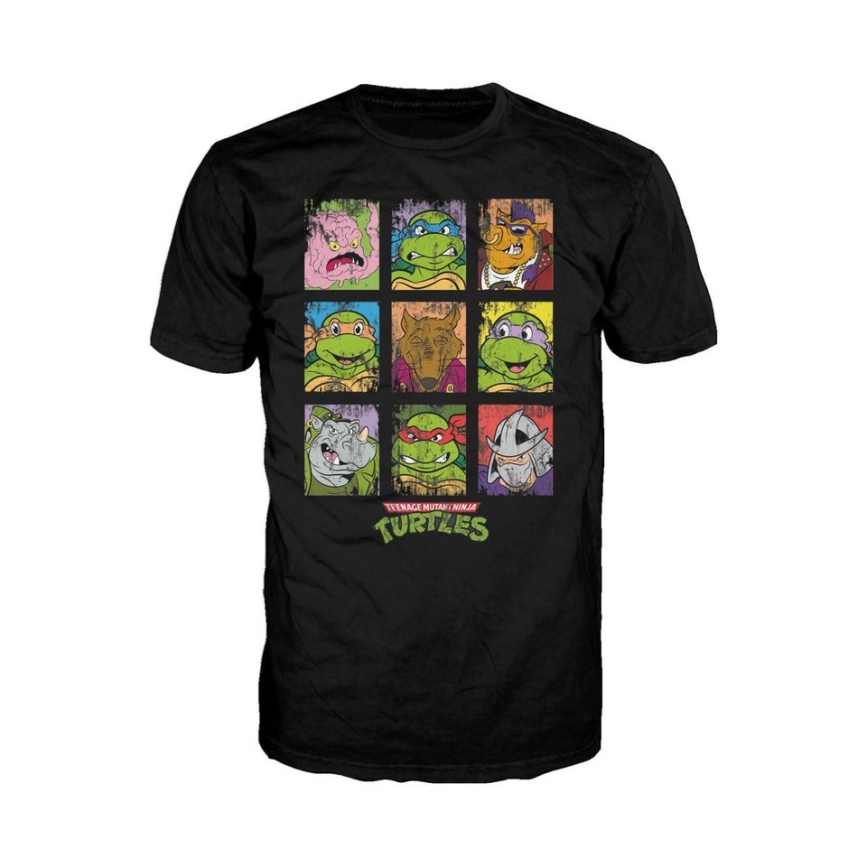 TMNT Group Grid Dist Official Ninja Turtles T-Shirt