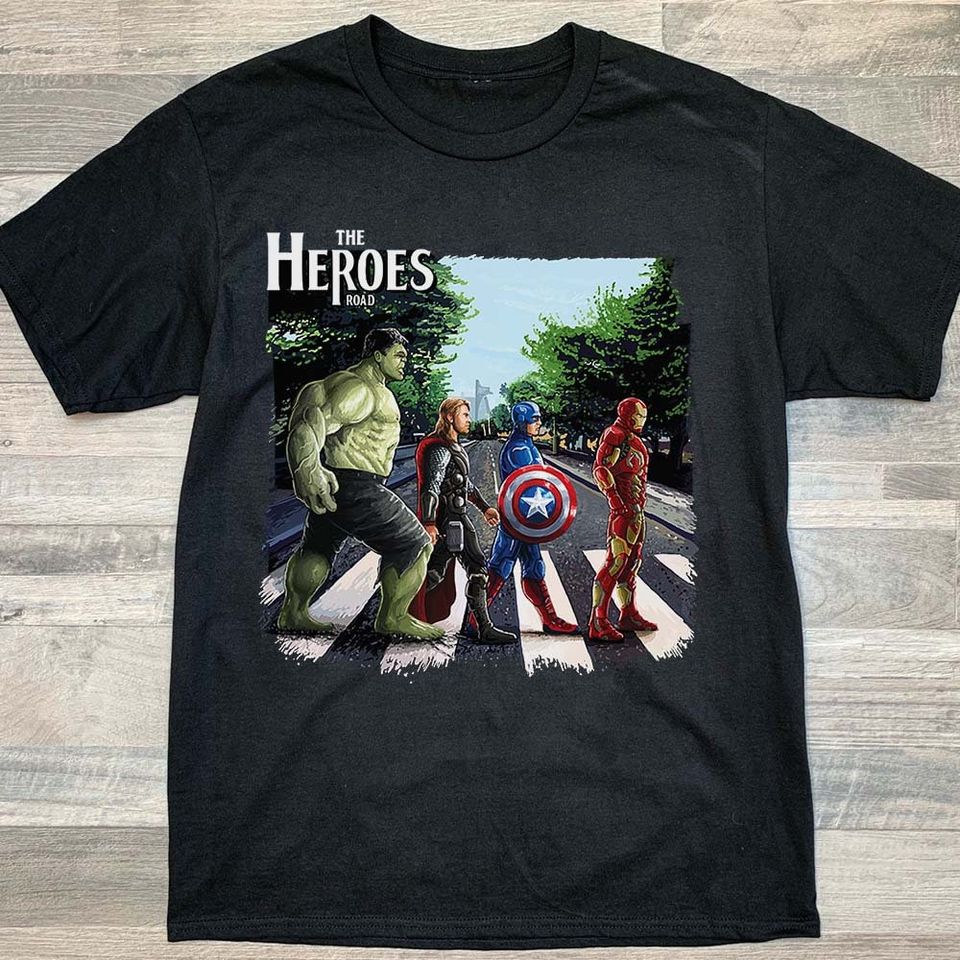 The Heroes Avengers Captain America Thor Iron Man Hulk Funny Comic Fan Unisex T-Shirt