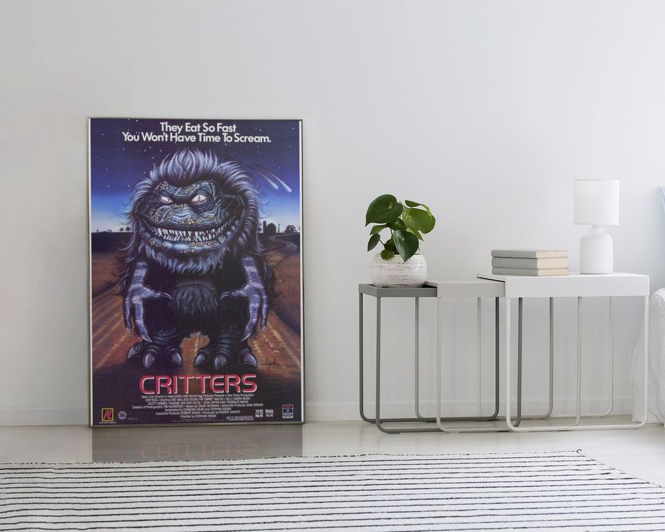 Critters (1986) Classic horror Movie Poster, Movie Poster, Home Decor