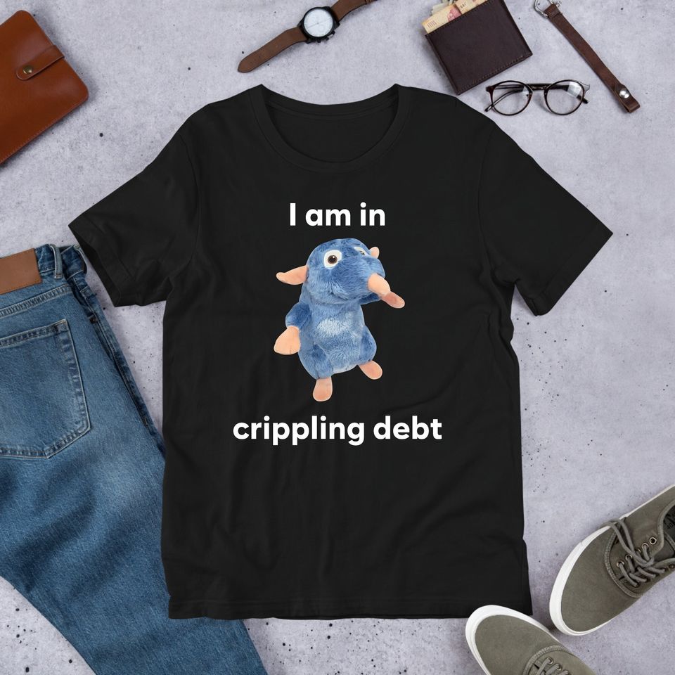I Am In Crippling Debt, Funny Meme Shirt, Ironic Shirt, Rat Lover Gift, Oddly Specific