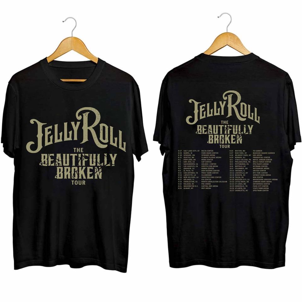 Jelly Roll The Beautifully Broken Tour 2024 Double Sided Shirt