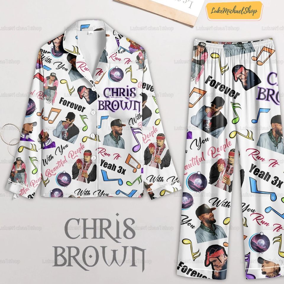 Chris Brown Thick Pajamas, Chris Brown Concert Pajamas Family, Chris Brown Breezy Bridesmaid Pajamas