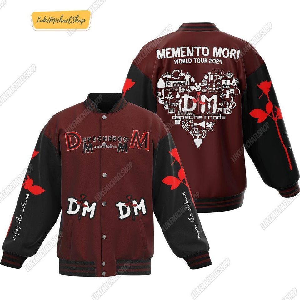 Depeche Mode Baseball Jacket, Depeche Mode Memento Mori World Tour 2024 Jacket For Men, Depeche Mode Shirt