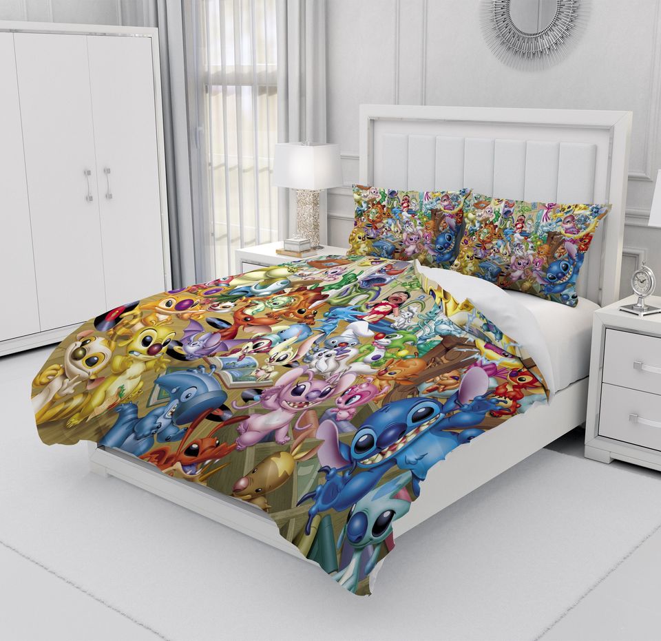 Stitch Bedding Three Piece Set, Bedroom Decoration, Creative Gifts