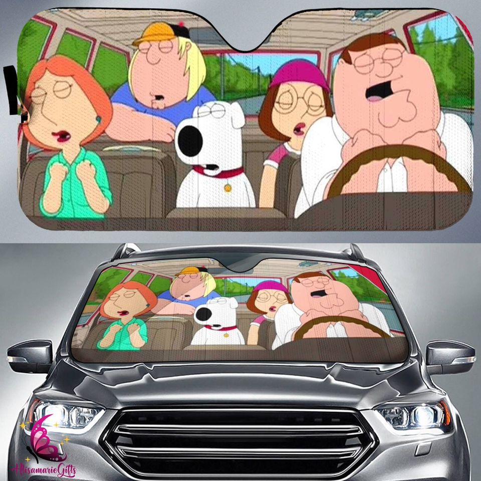 Family Guy Driving Song Car Sun Shade, Family Guy the Rose Car Sunshade, Peter Griffin And Lois Griffin