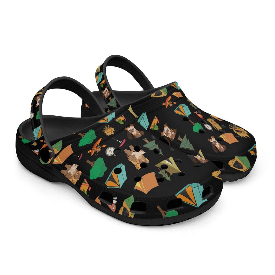 Cute Camping Black Rubber Shoes for Men and Women - Light, Comfy and Affordable