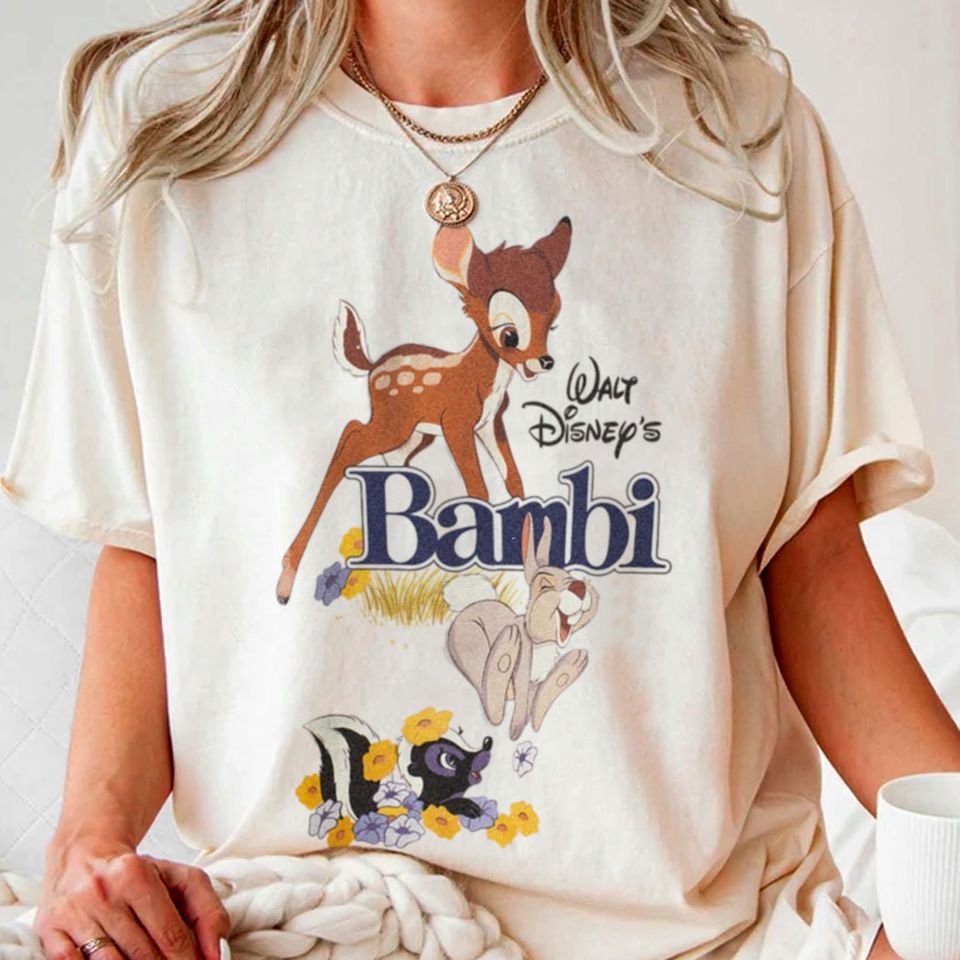 Bambi Thumper and Miss Bunny Shirt Funny Tee, 2024 Family Trip Boys Tees, Vintage Graphic T-shirt