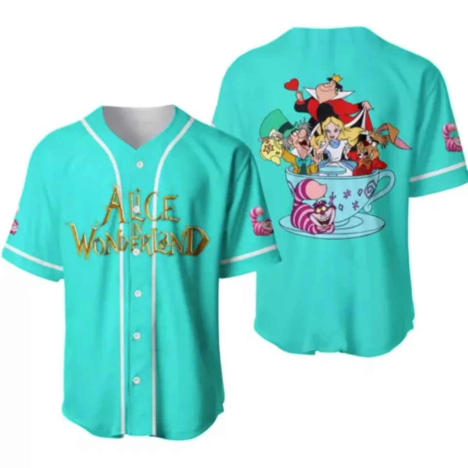Alice Baseball Jersey All Over Print Shirt, Alice in Wonderland Baseball Jersey
