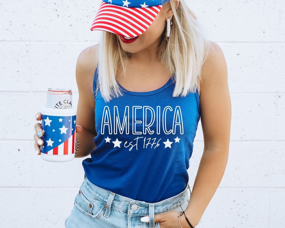 4th of July Tanks, 4th of July Tanks Women, America Tank Top, Womens Fourth of July Tank