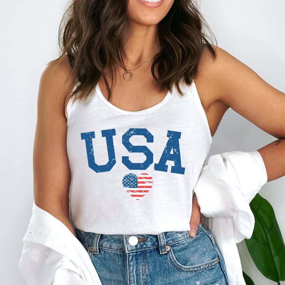 4th of July Tanks, Fourth of July Tank Top, USA Tank Top, Womens Fourth of July Tank