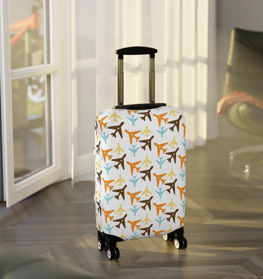 Multi-Color Plane Luggage Cover