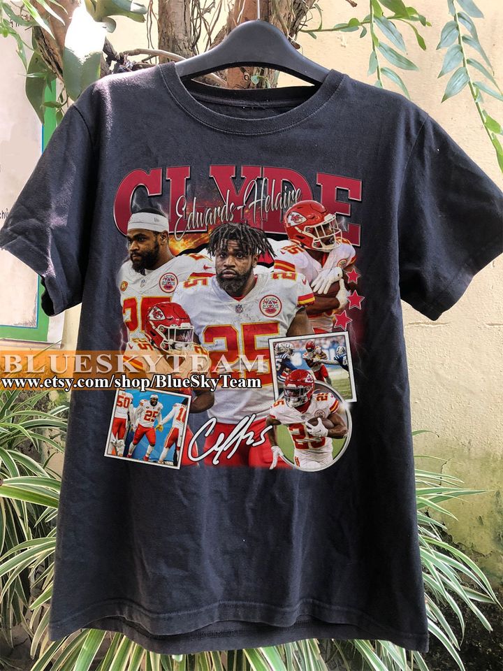 Vintage 90s Graphic Style Clyde Edwards-Helaire T-Shirt, Clyde Edwards-Helaire shirt, Football Bootleg Gift