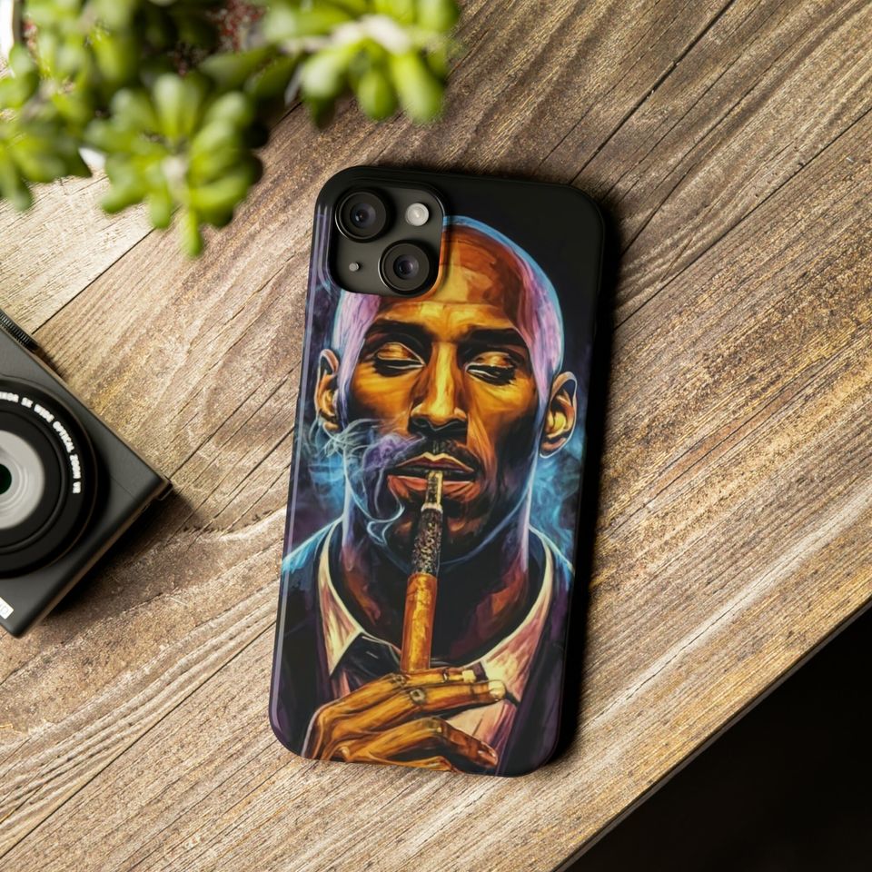 Kobe Bryant Iphone Case - Kobe Bryant Smoking a Cigar Iphone Case