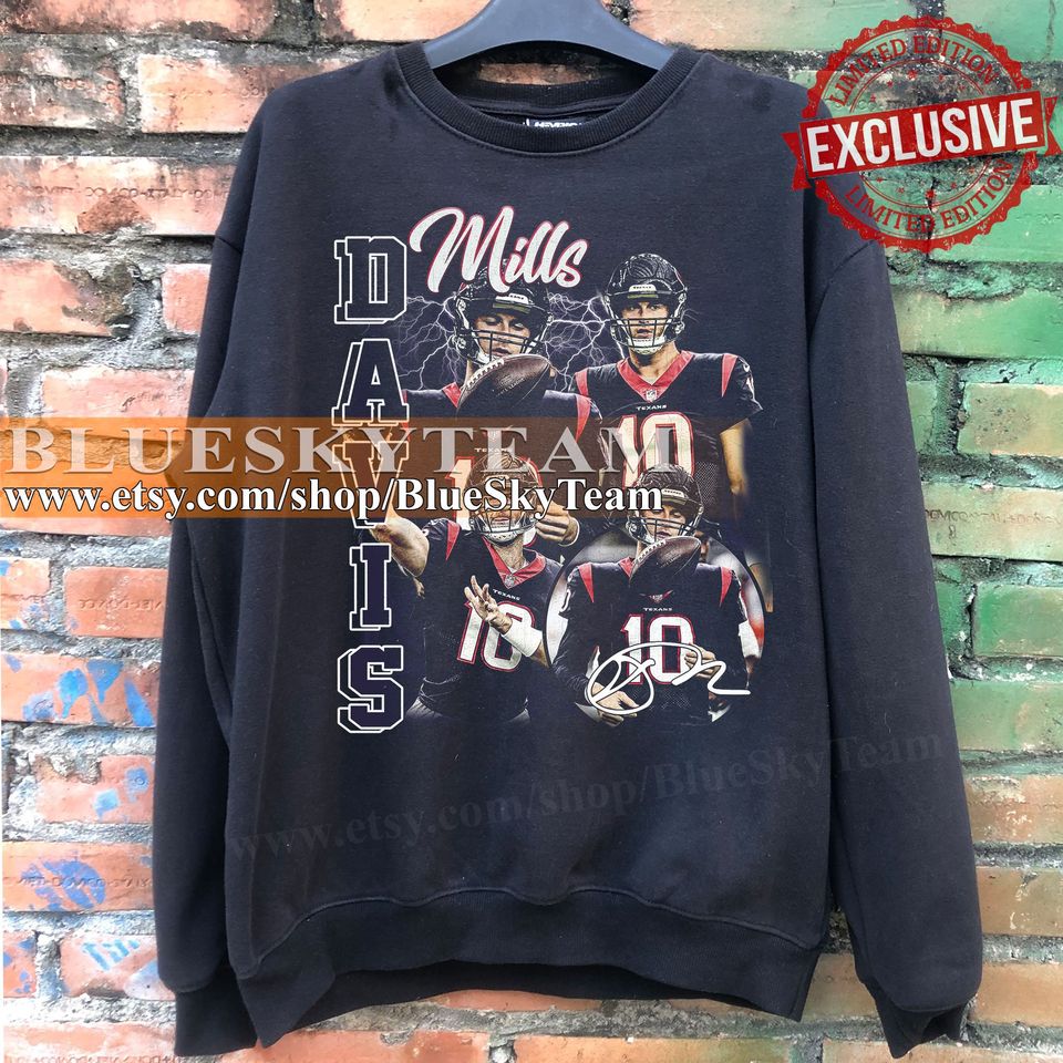 Vintage 90s Graphic Style Davis Mills Sweatshirt, Davis Mills shirt, Retro American Football Bootleg Gift