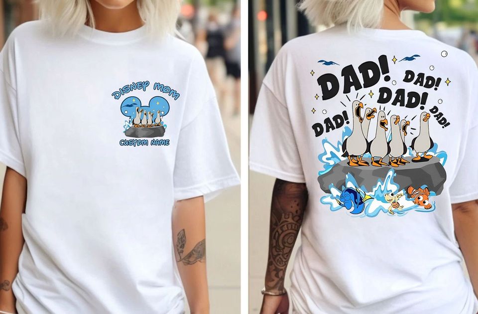 Disney 2-Sided Pixar Finding Nemo Seagull Dad Shirt