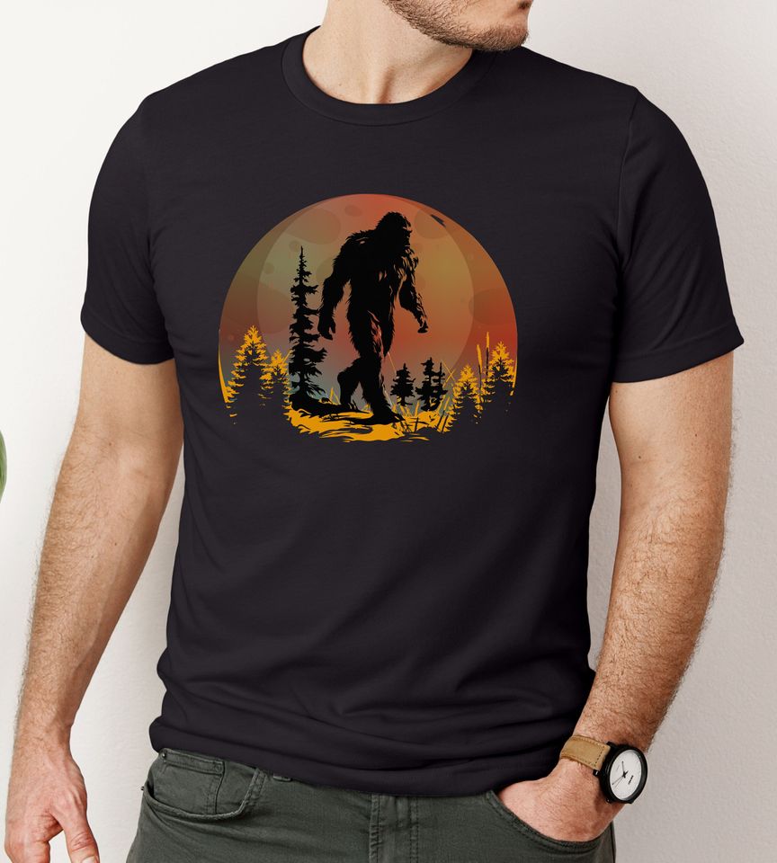 Bigfoot Shirt, Sasquatch, Big foot, Yeti in the mountains T-Shirt