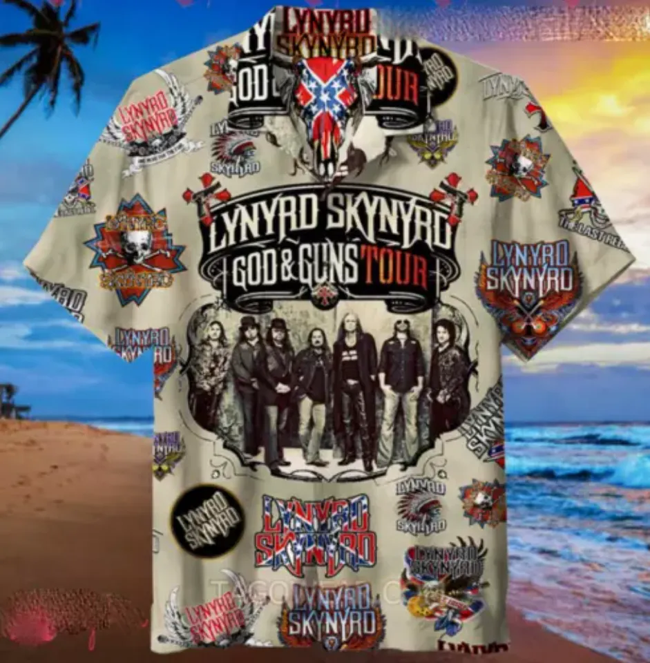 Lynyrd Skynyrd Hawaiian Shirt, Music Lovers Gift