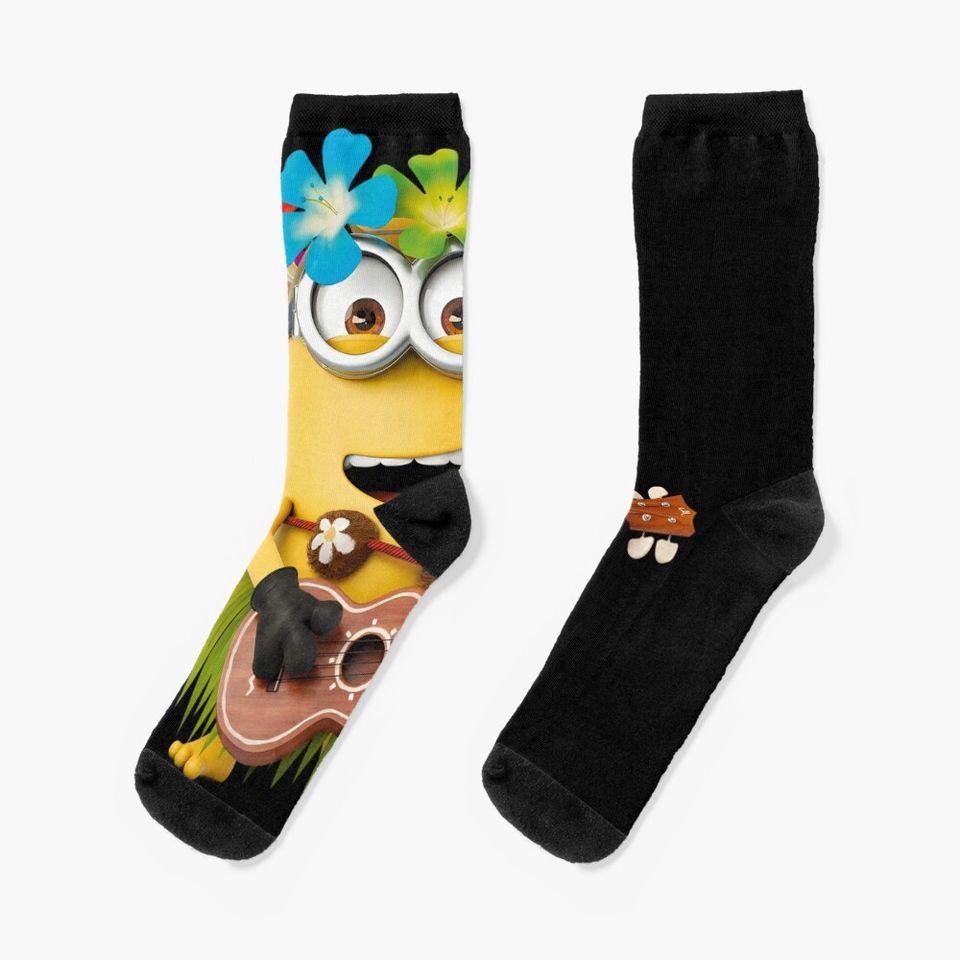 Cute - minion Socks, Comfortable Cotton Socks for Men, Women, kids, Trending Casual Style