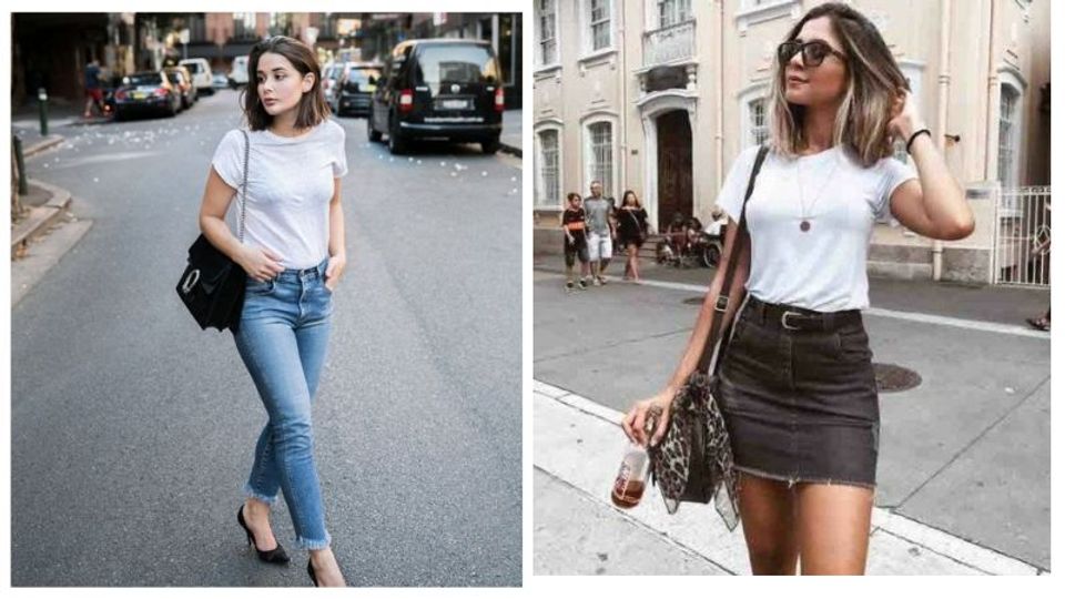 Women styling modern-t-shirts