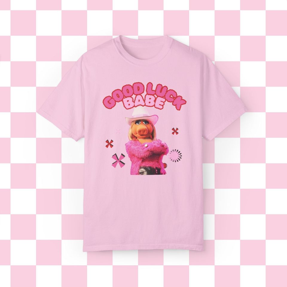 Good luck babe Chappell roan miss piggy Disney muppets shirt Unisex short sleeves multiple colors full sizes t-shirt, trending shirt, gift for fan