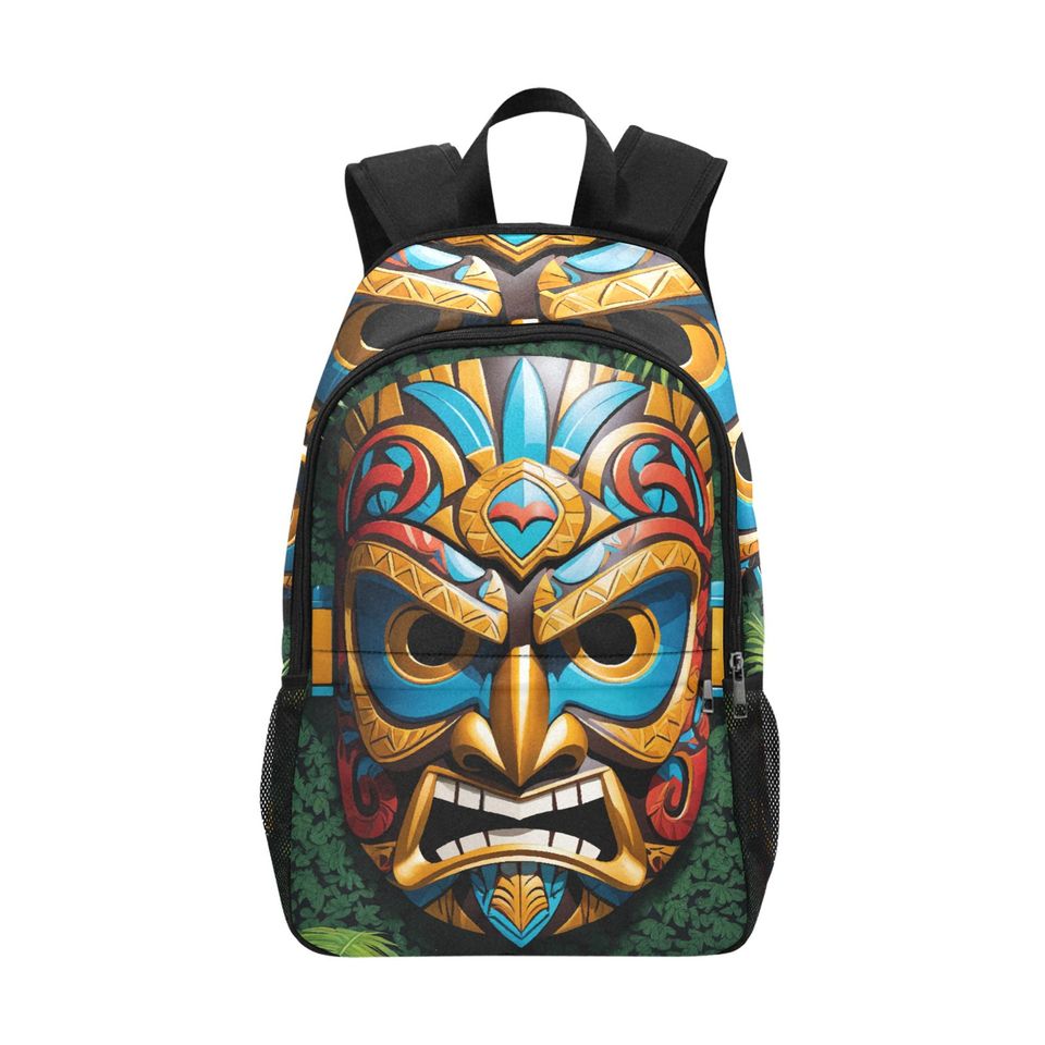 Backpack Tiki Mask, Backpack for Girls Boys Teenager Children, Rucksack Casual School Bags, Travel Backpacks