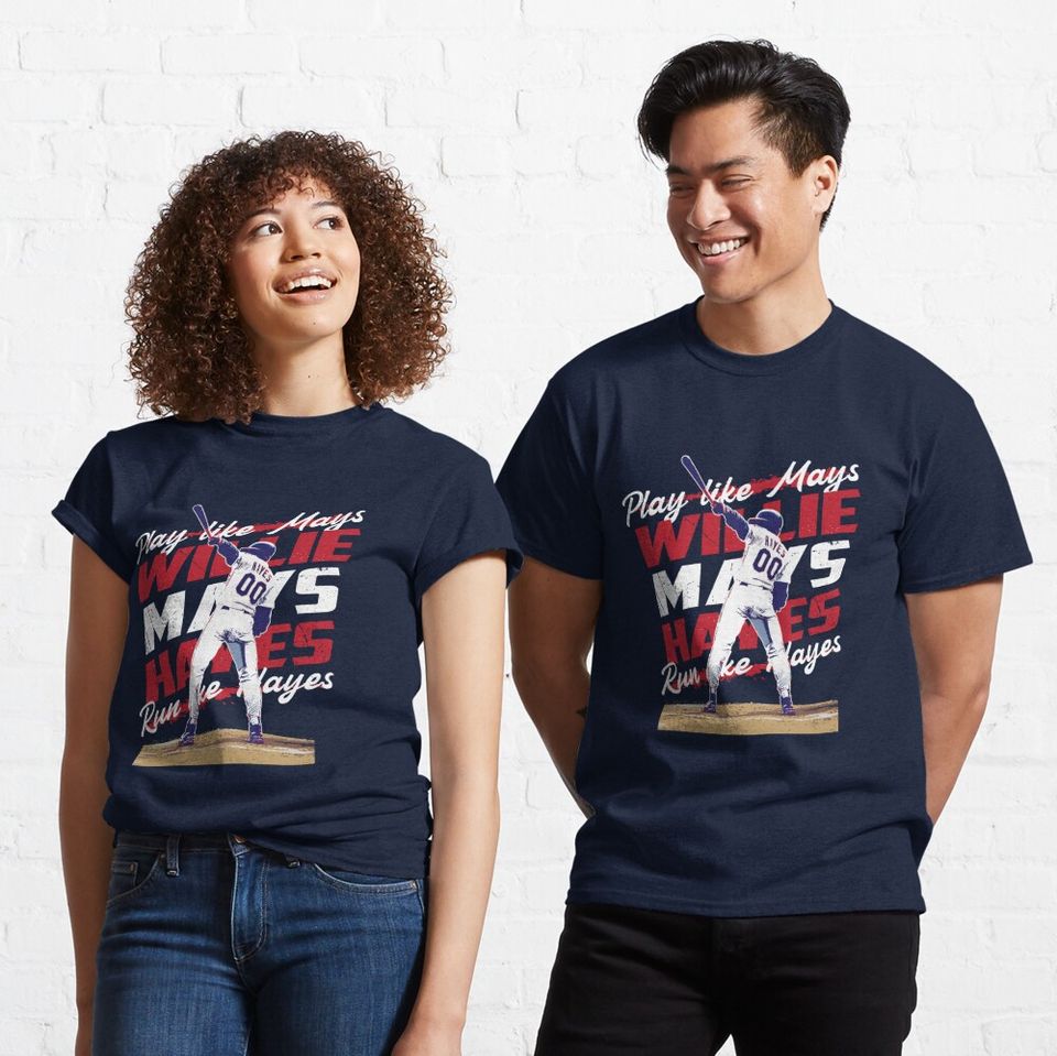 Willie Mays Hayes play like mays, Comfortable Short Sleeve Sports Tee for Men, Women