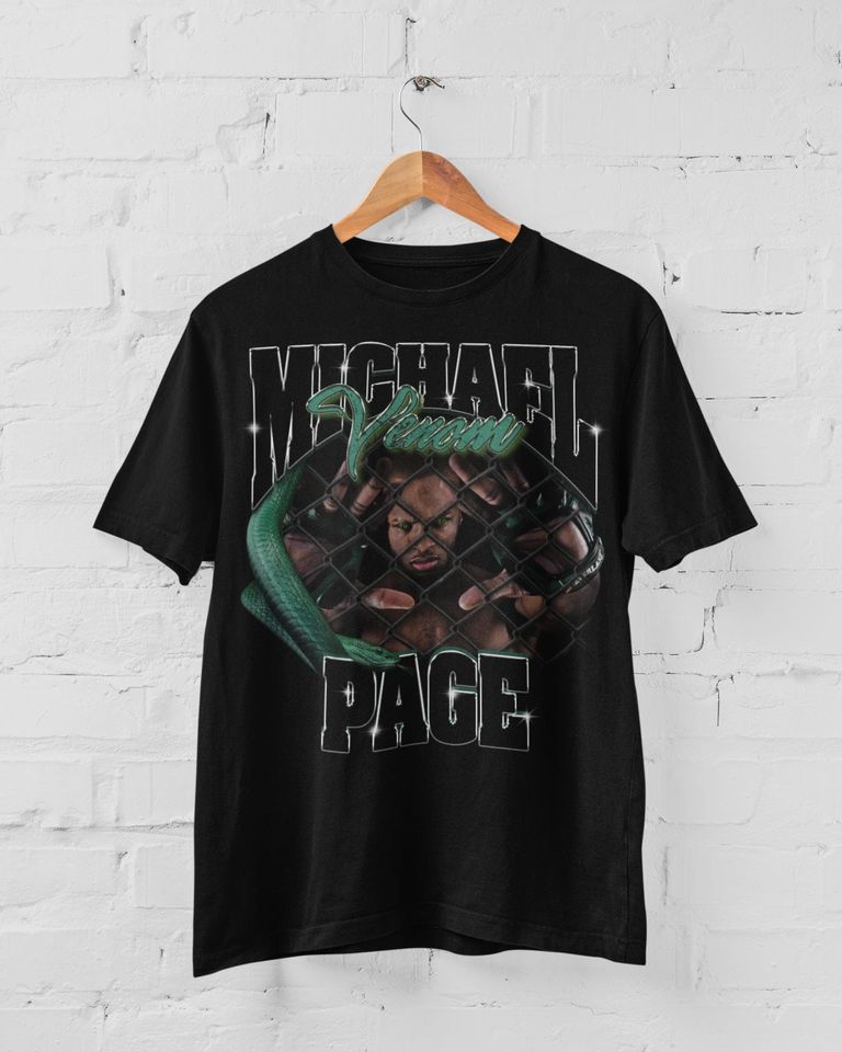 Michael Venom Page MVP MMA Vintage 90s Retro Graphic Collage T-Shirt, Mixed martial arts  Shirt, Sport Short Sleeve Cotton T-Shirt, Gift For Men