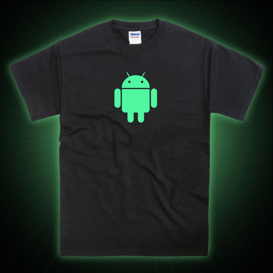 Android Nexus Pixel Google Robot Tribute Glow in the Dark T-Shirt, Cotton T-shirt, Short Sleeve Tee, Trending Fashion For Men And Women