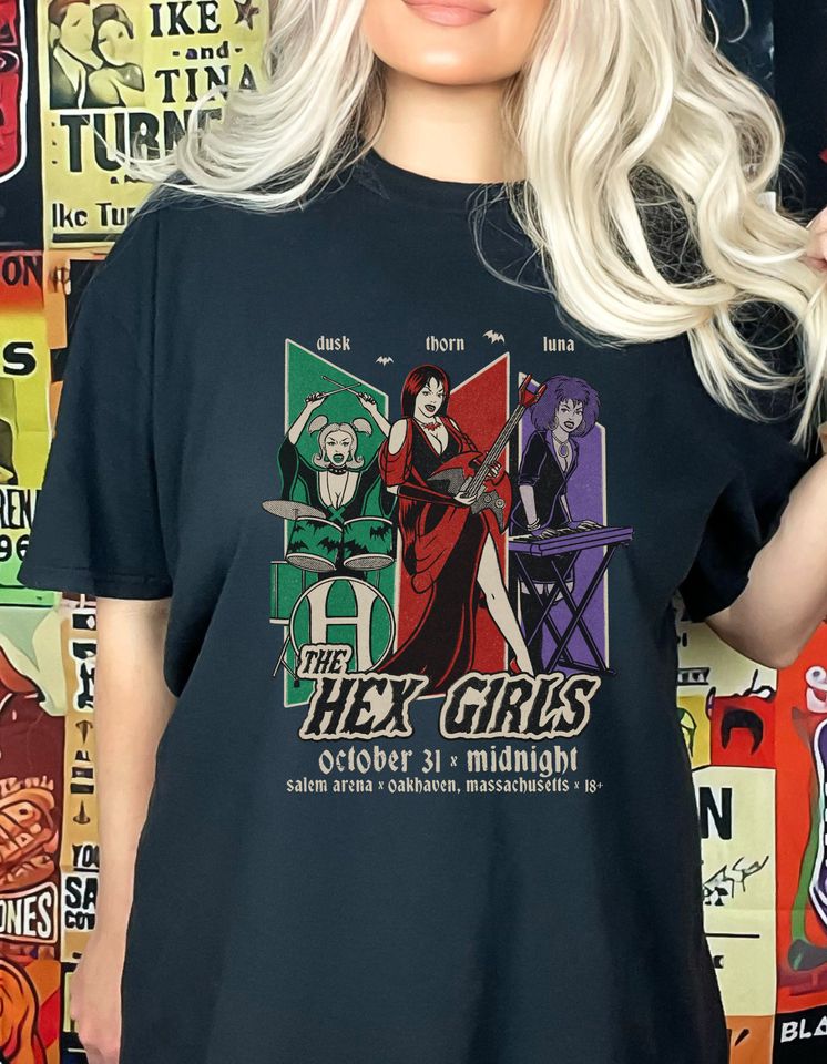 The Hex Girls Tour, Hex Girls Concert, Retro Halloween Cotton Tee, Gifts for Unisex