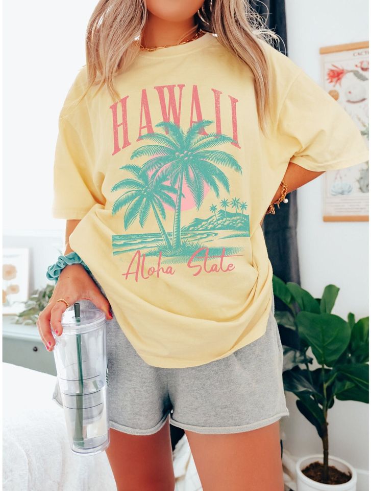 Comfort Colors Hawaii cotton tee, Graphic Tshirt for men, women, Unisex, Trending Gifts