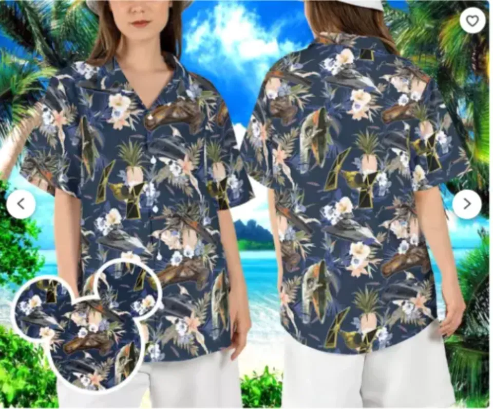 Disney Star Wars Spaceships Hawaiian Shirt, Disney Aloha Shirt, Summer Short Sleeve Shirt, Travel and Vacation Casual Wear, Gift for Fans, Summer Men Clothing For Men, Women and Kids